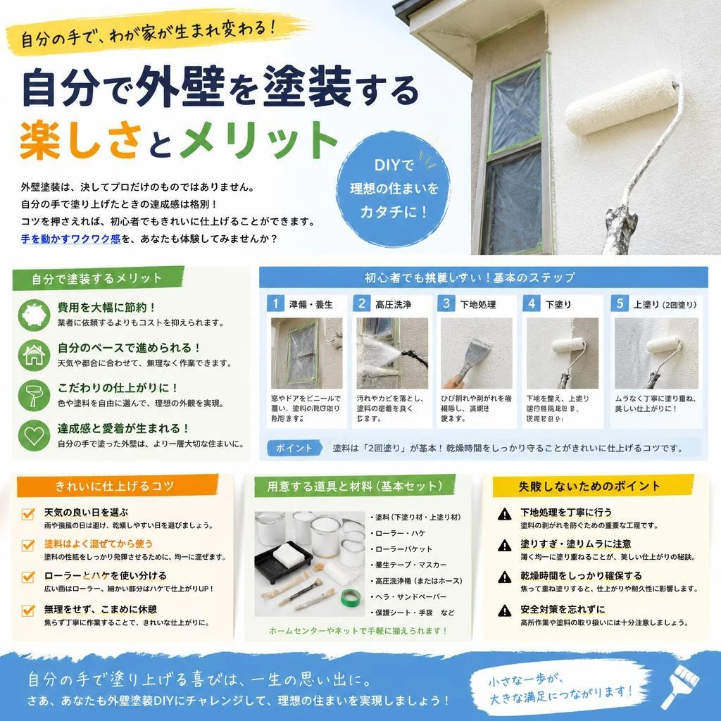 DIYで挑戦！外壁塗装の魅力