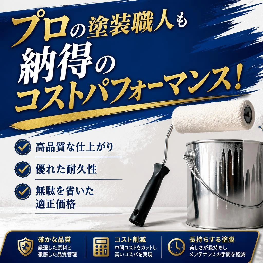 プロの塗装職人も納得のコストパフォーマンス！