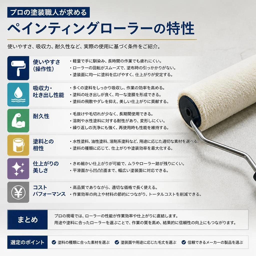 プロが求めるペインティングローラーの条件
