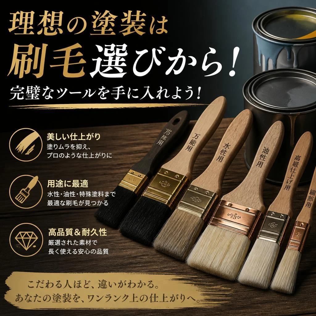 理想の塗装は刷毛選びから！完璧なツールを手に入れよう！