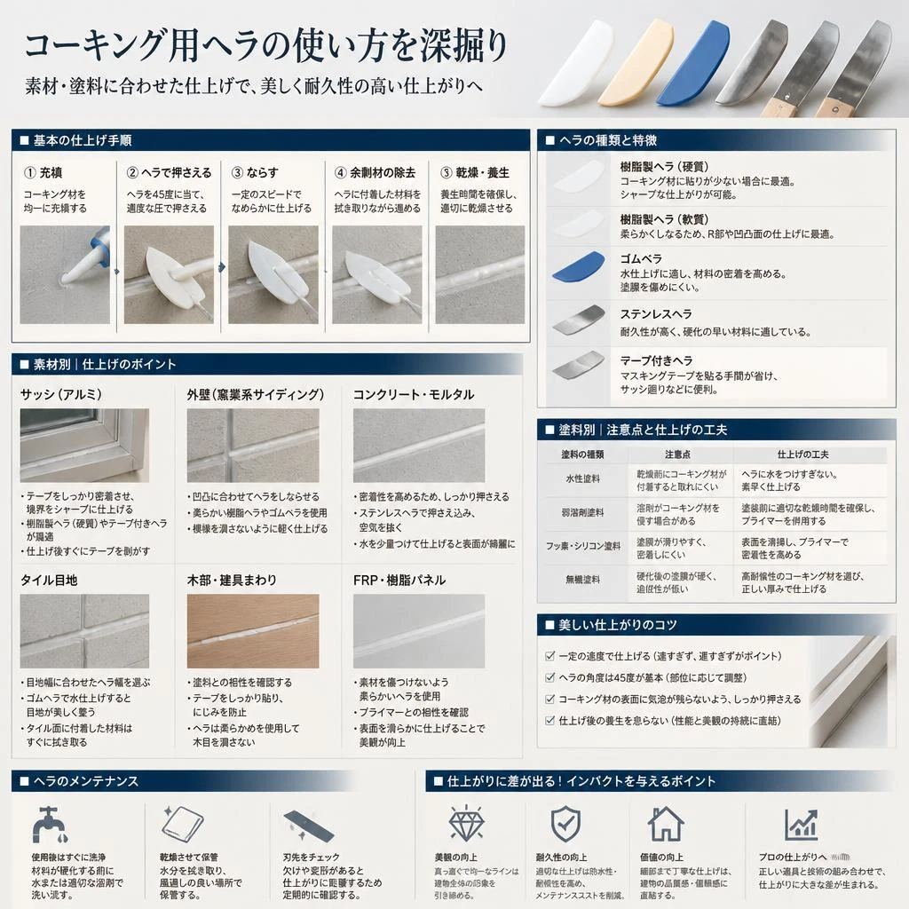 3. 仕上げ用具としてのヘラの使い方