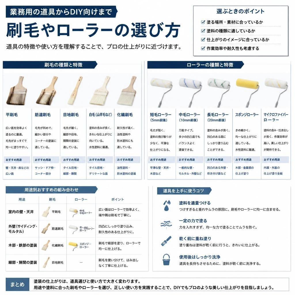 プロが選ぶ塗装道具の種類