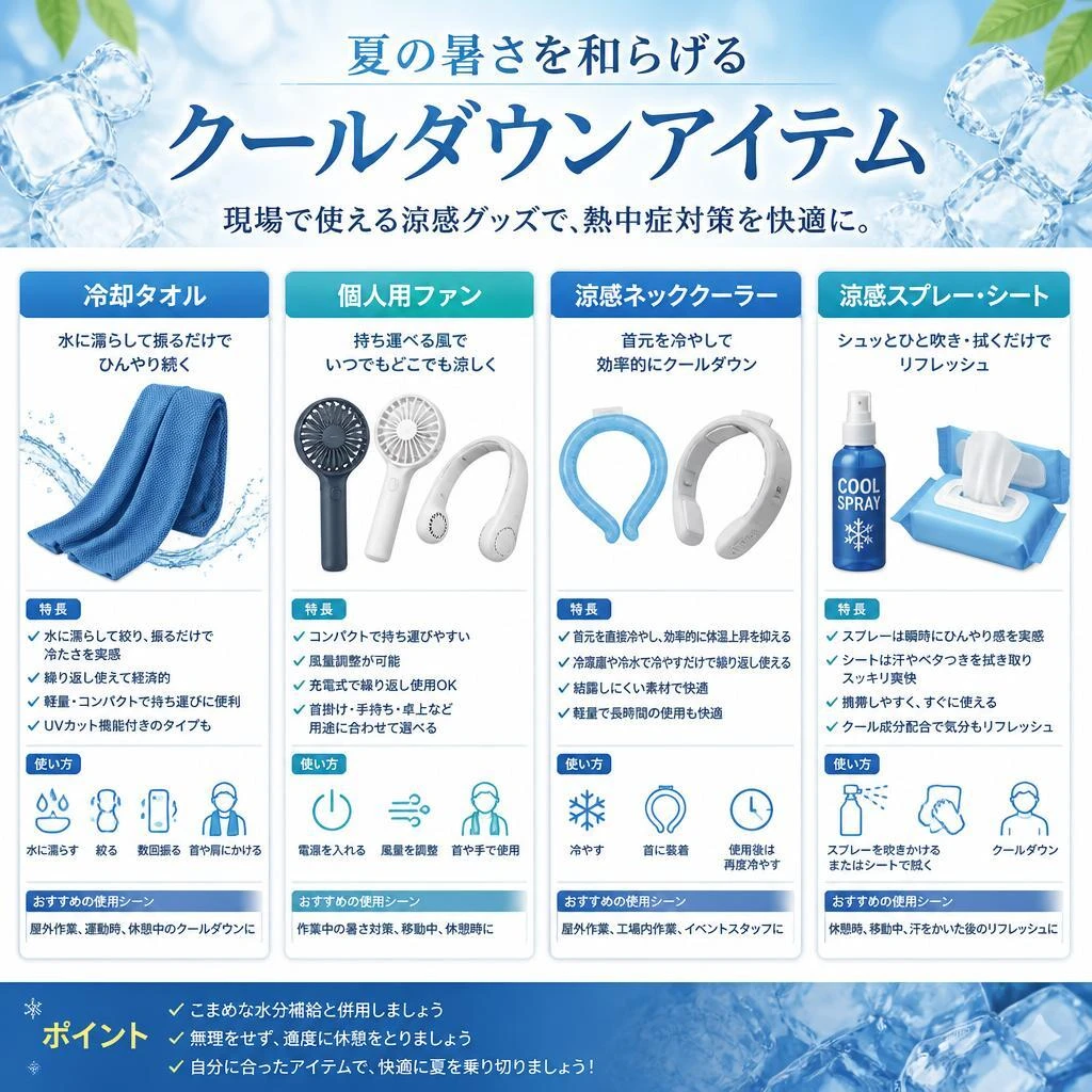 3. クールダウンアイテムの種類