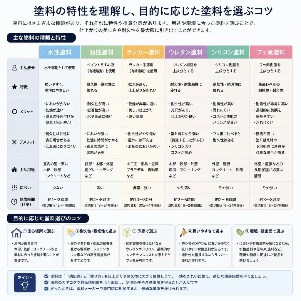 塗料の種類と選び方