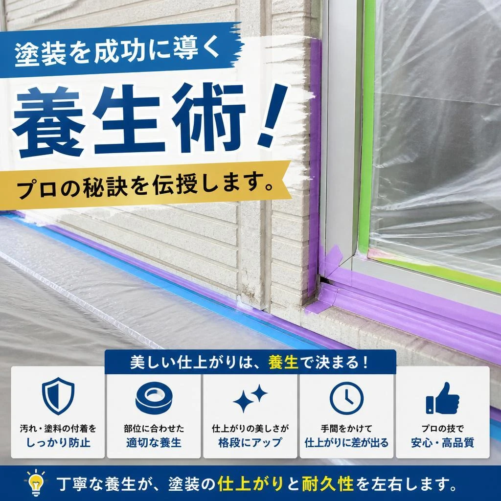 塗装を成功に導く養生術！プロの秘訣を伝授します。