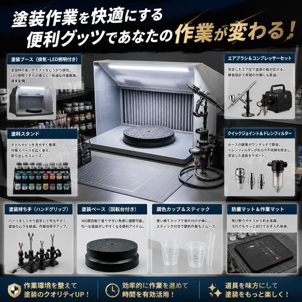 塗装作業を快適にするための便利グッツであなたの作業が変わる！
