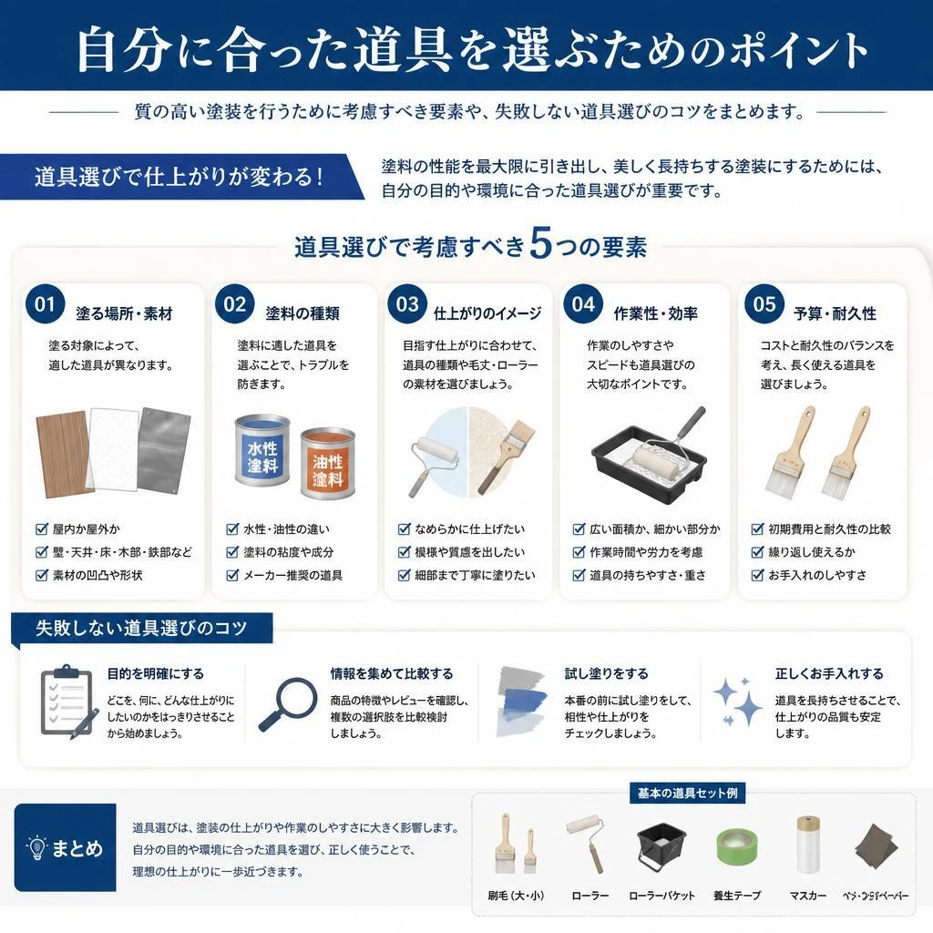 道具選びのポイント