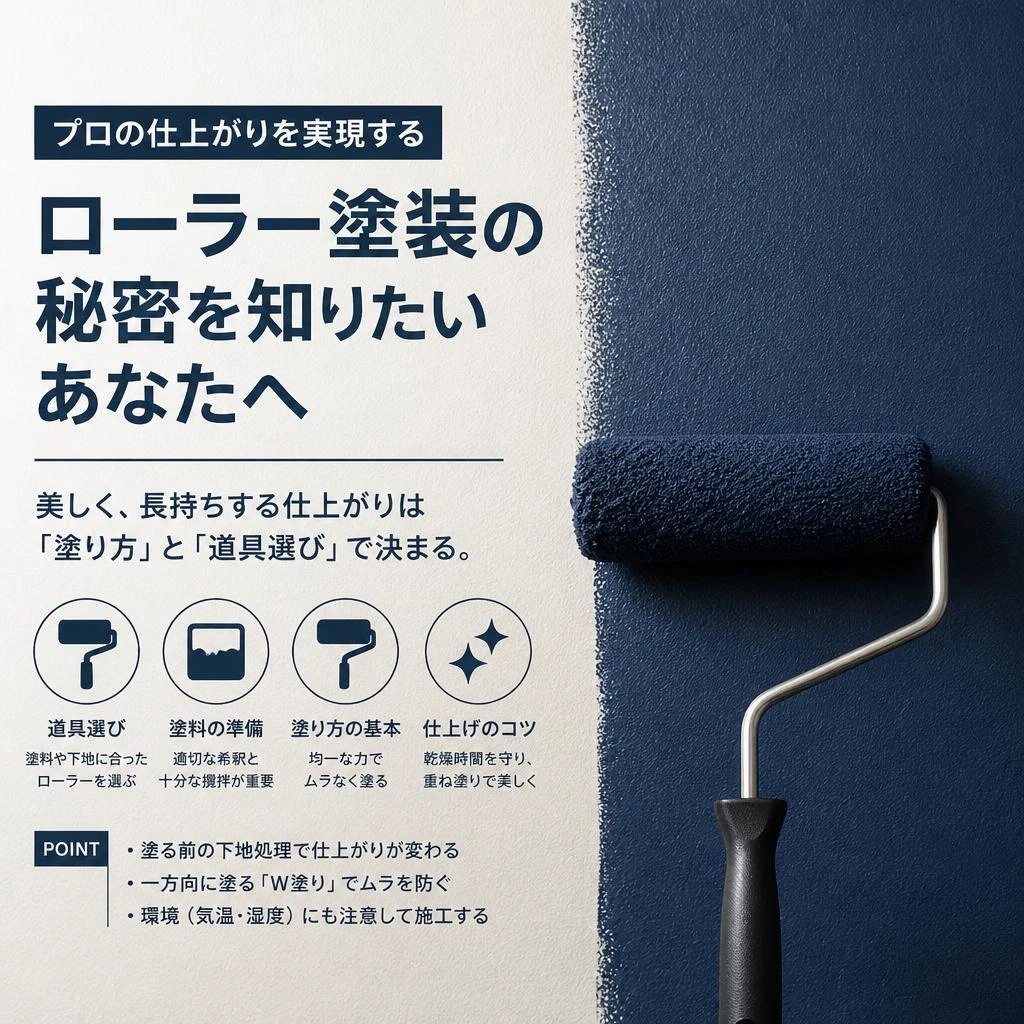 プロの仕上がりを実現するローラー塗装の秘密を知りたいあなたへ