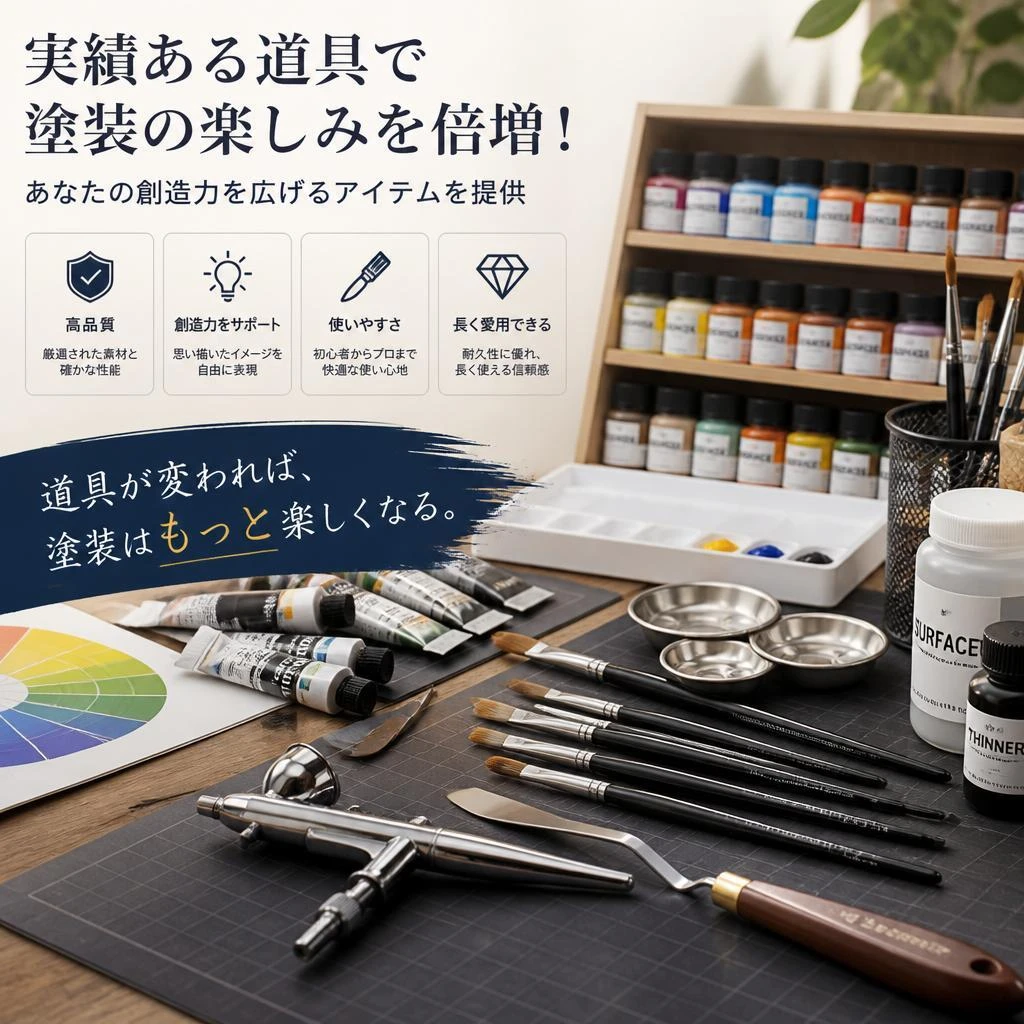 実績ある道具で塗装の楽しみを倍増！あなたの創造力を広げるアイテムを提供