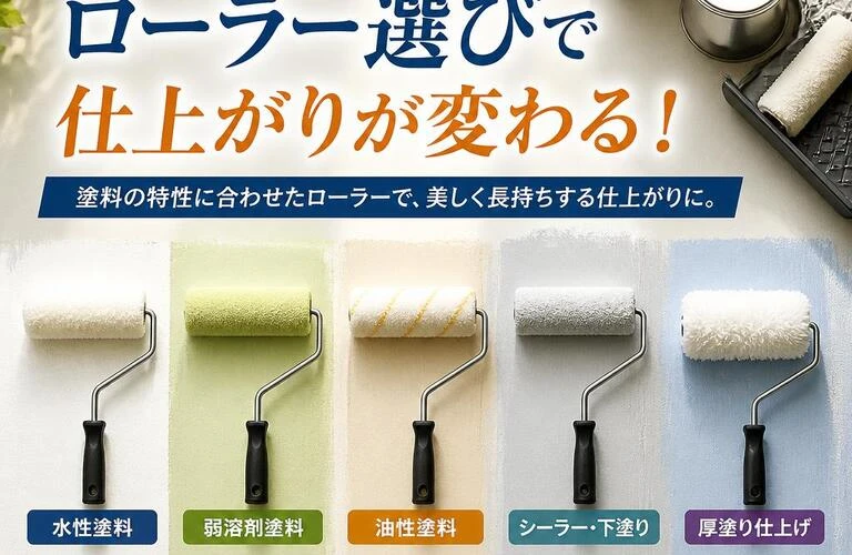 塗料に最適なローラー選びで仕上がりが変わる！