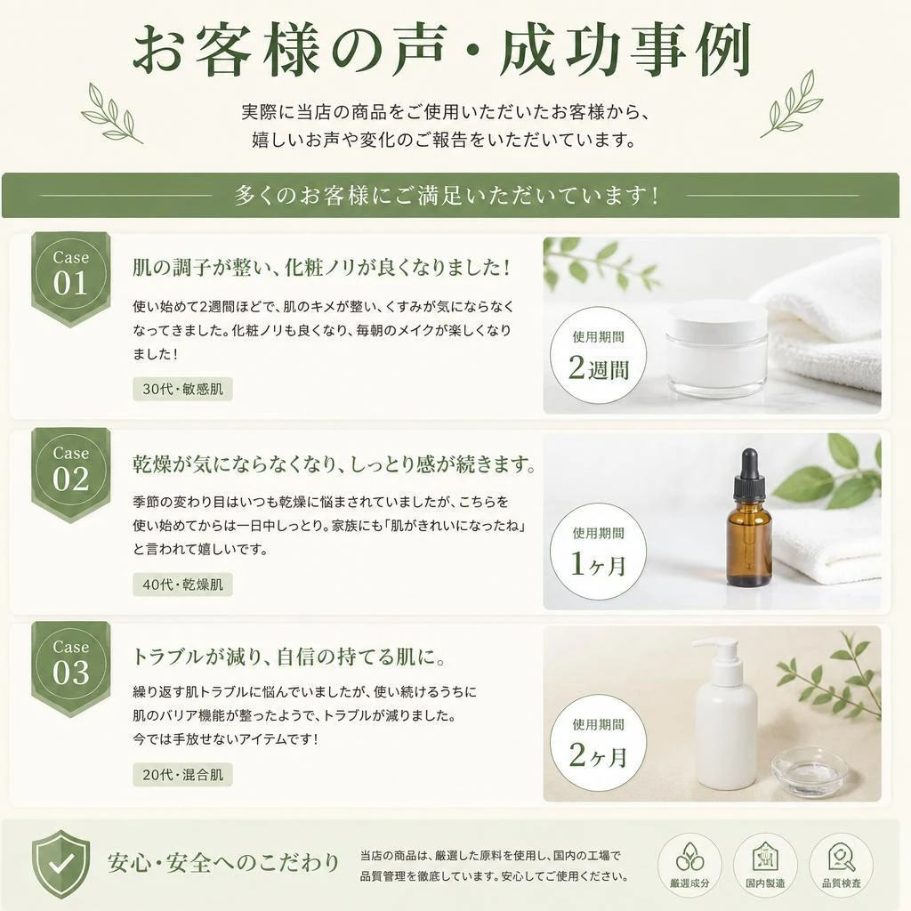 お客様の声: 実際の使用事例