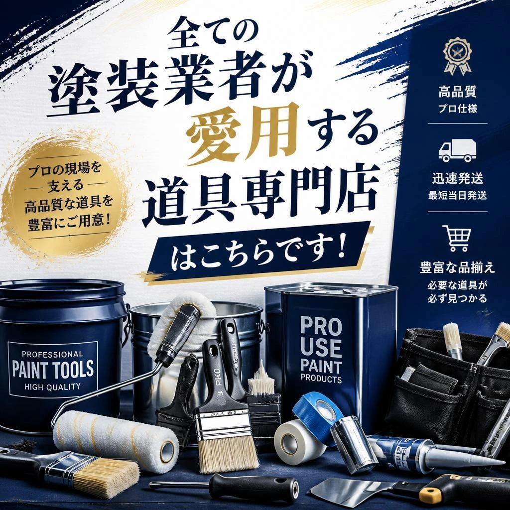 全ての塗装業者が愛用する道具専門店はこちらです！