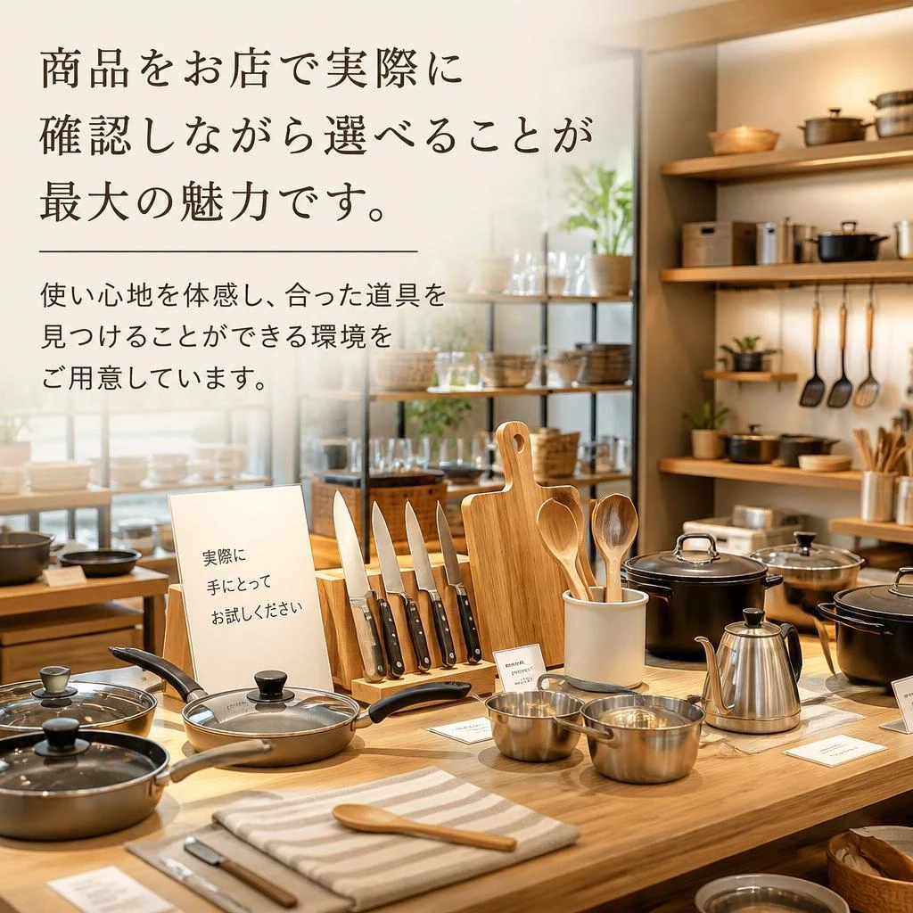 実際に手に取って選べる安心感