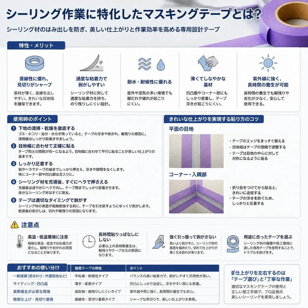 3. シーリング用マスキングテープのメリットと使用法