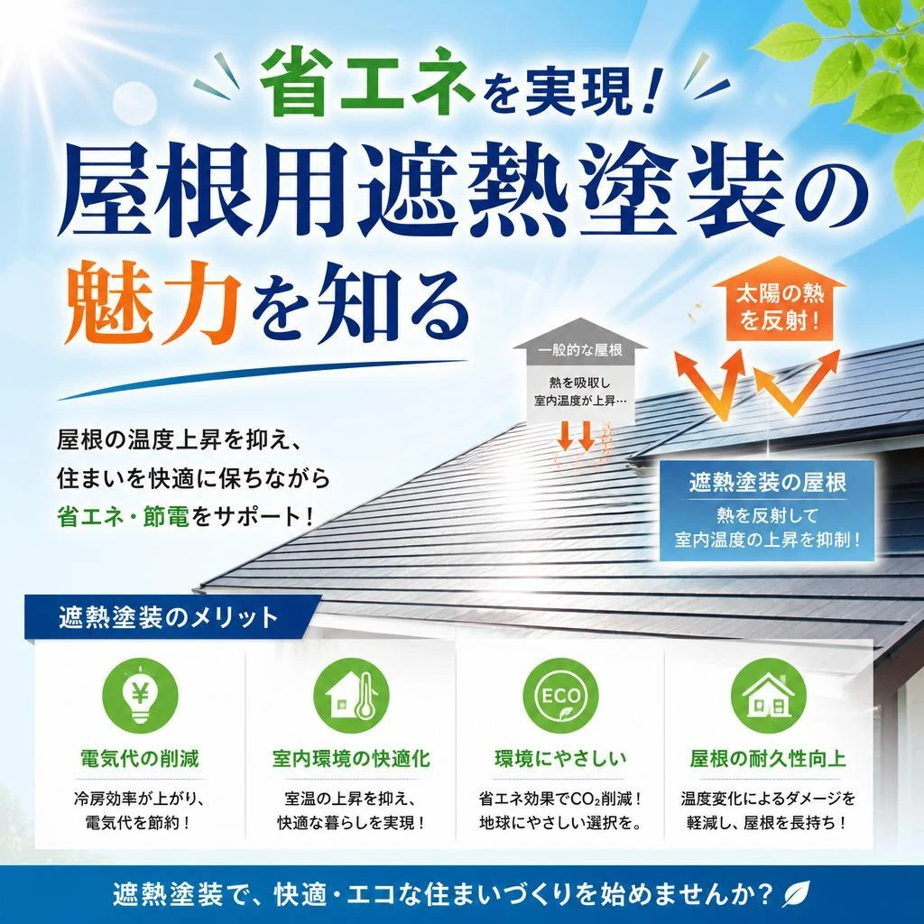 省エネを実現！屋根用遮熱塗装の魅力を知る