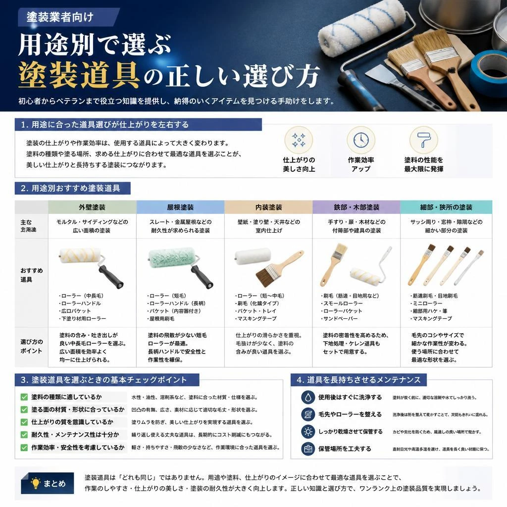 道具の選び方ガイド