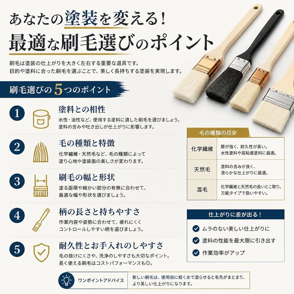 あなたの塗装を変える！最適な刷毛選びのポイント