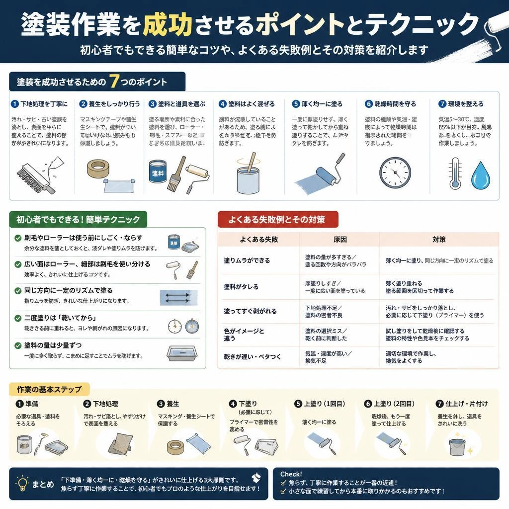 失敗しない塗装のポイントとテクニック