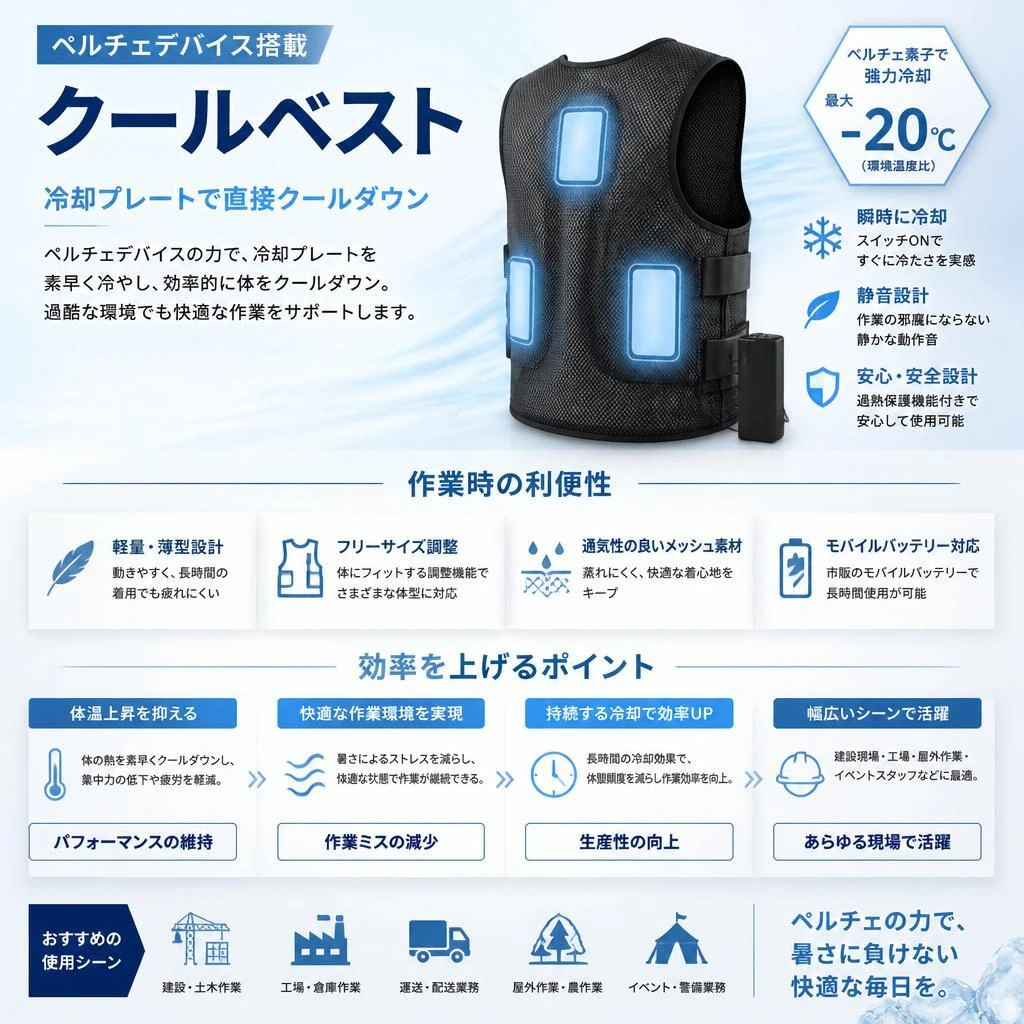 3. ペルチェ式クールベストの魅力