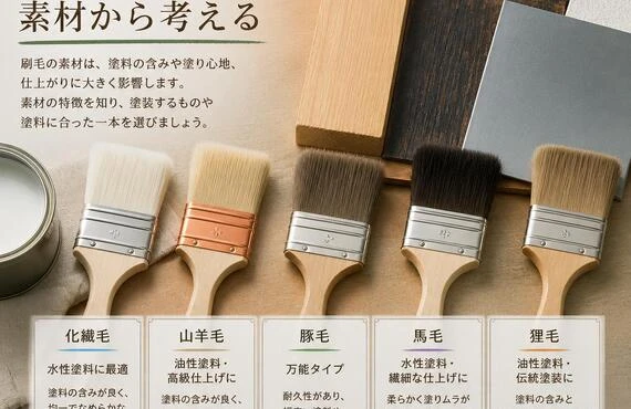 心地よい塗装体験を！最適な刷毛選びは素材から考える