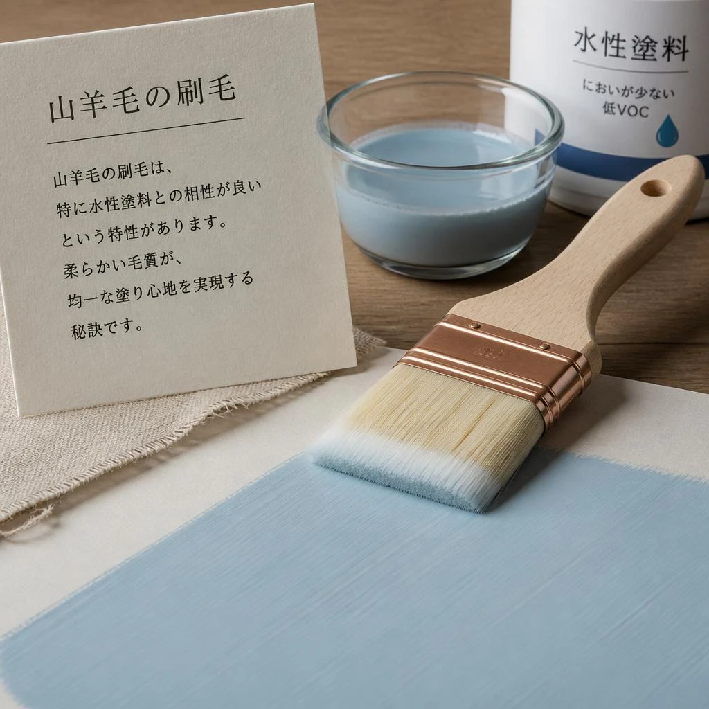 山羊毛と塗料の相性
